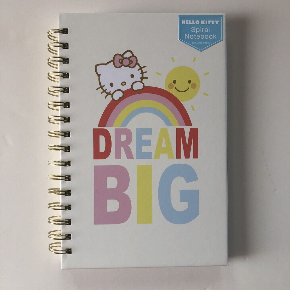 Sanrio Hello Kitty Dream Big 160 Lined Pages 5.5" x 8.5" Spiral Notebook
